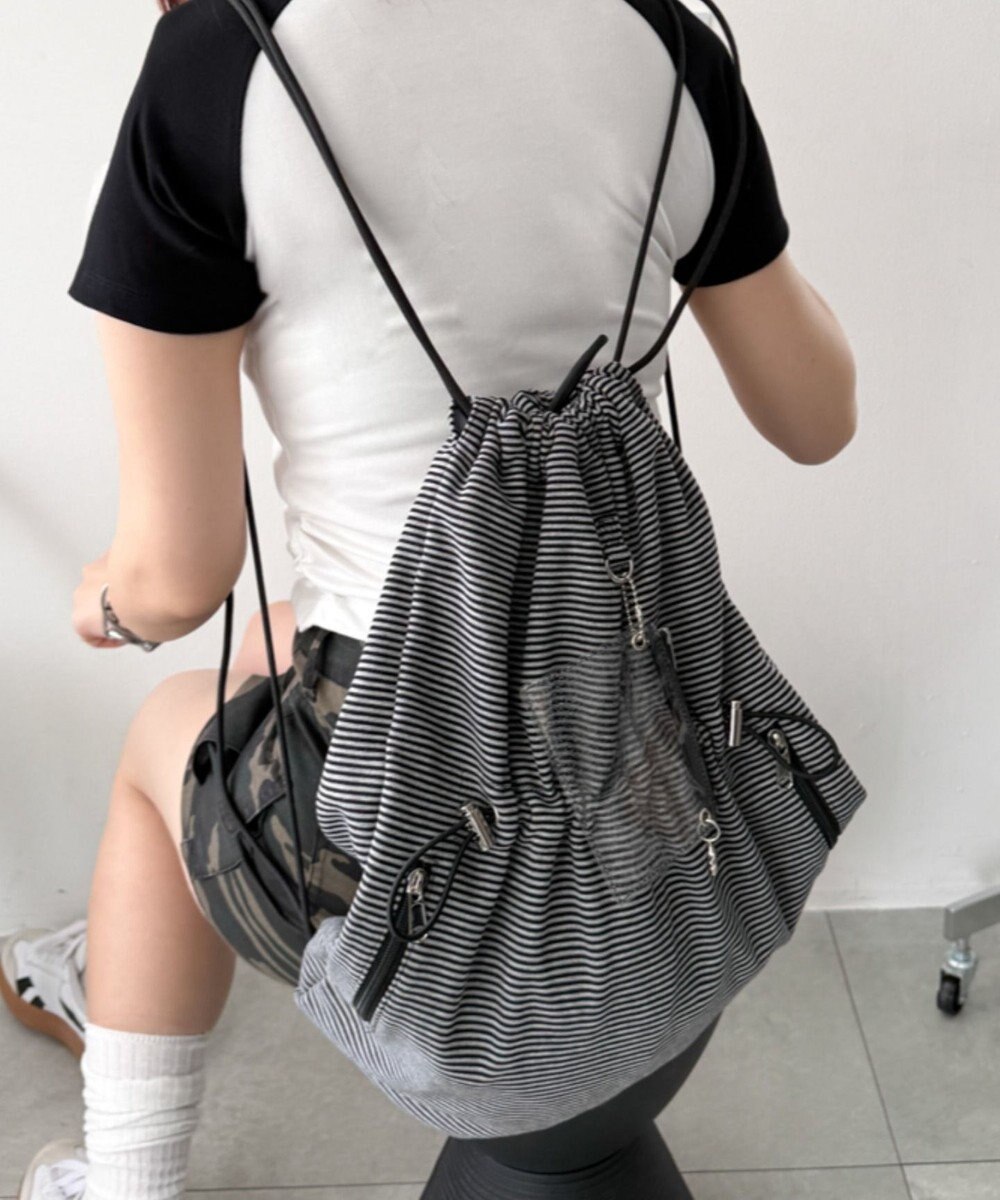 WEGO クリアポーチ付きナップサック 