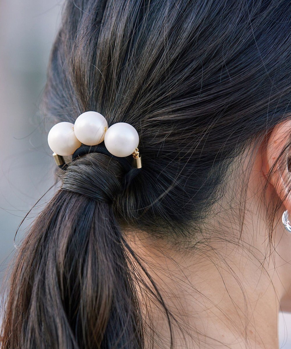 Tiaclasse  3粒パールヘアゴム 