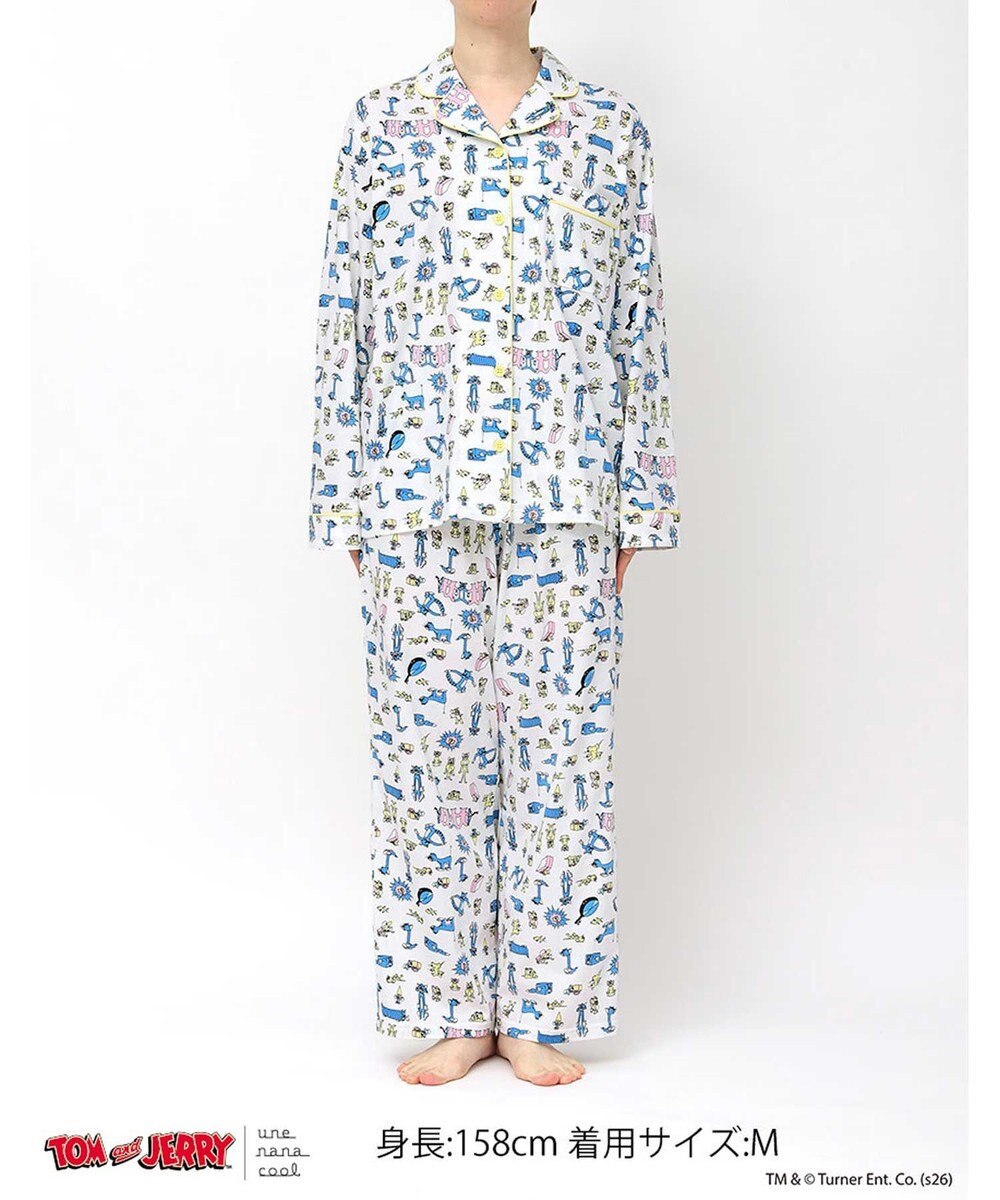 une nana cool トムとジェリー × une nana cool【綿100%】長袖開襟パジャマ 