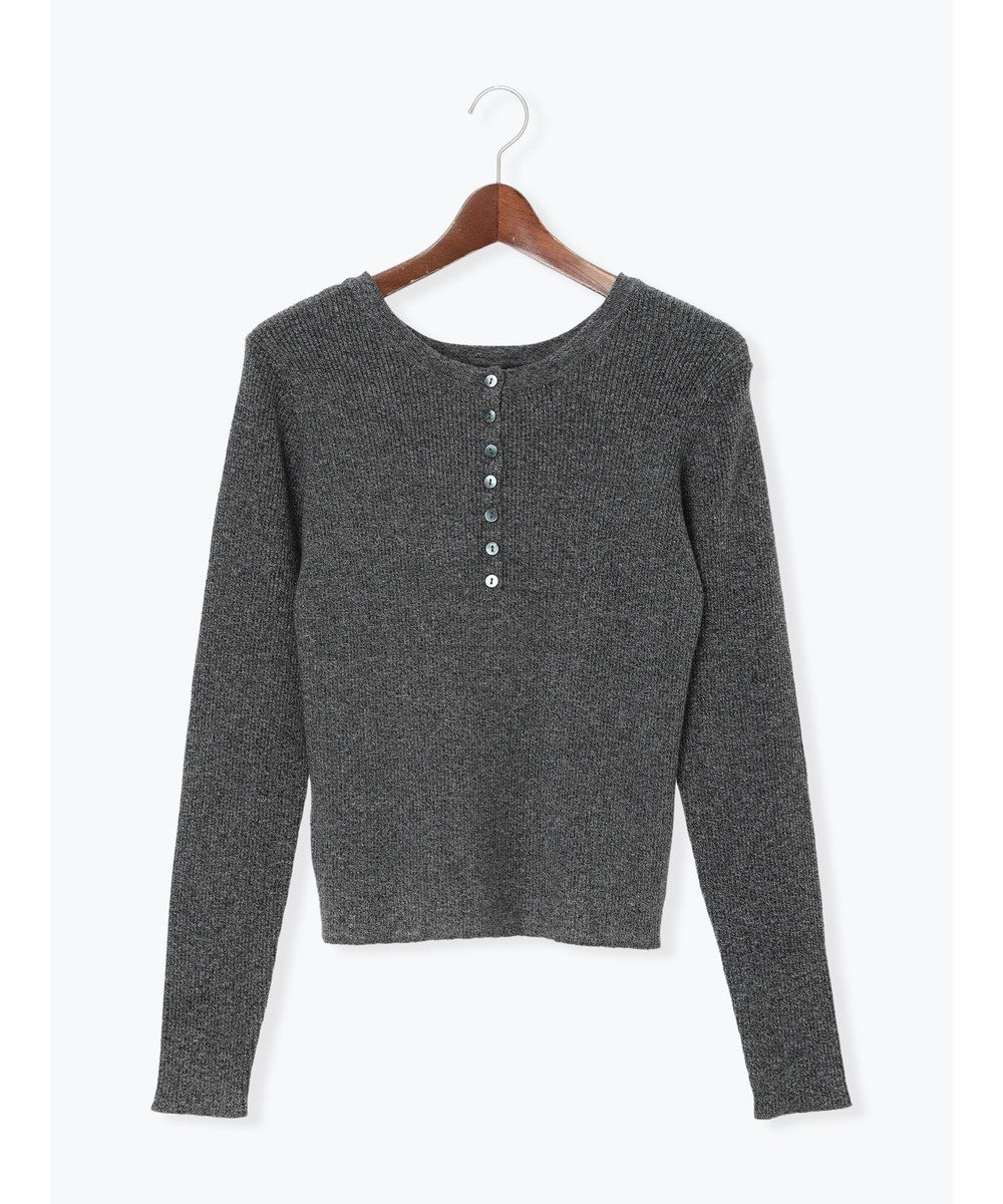 Te chichi ヘンリーネックマーブルニット 