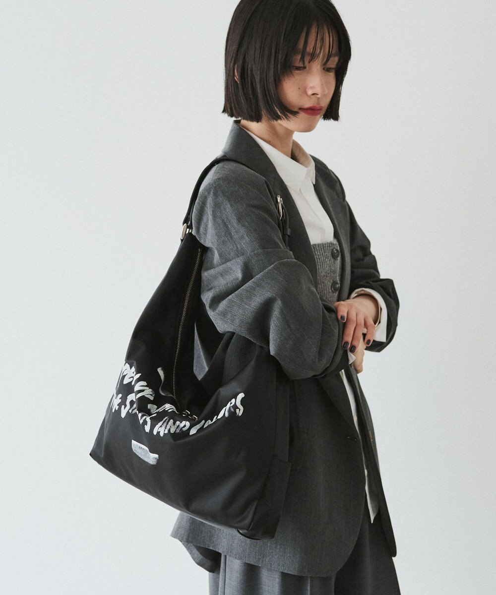 russet ステンシル風プリント ナイロン2WAYショルダーバッグ(SF-271) 