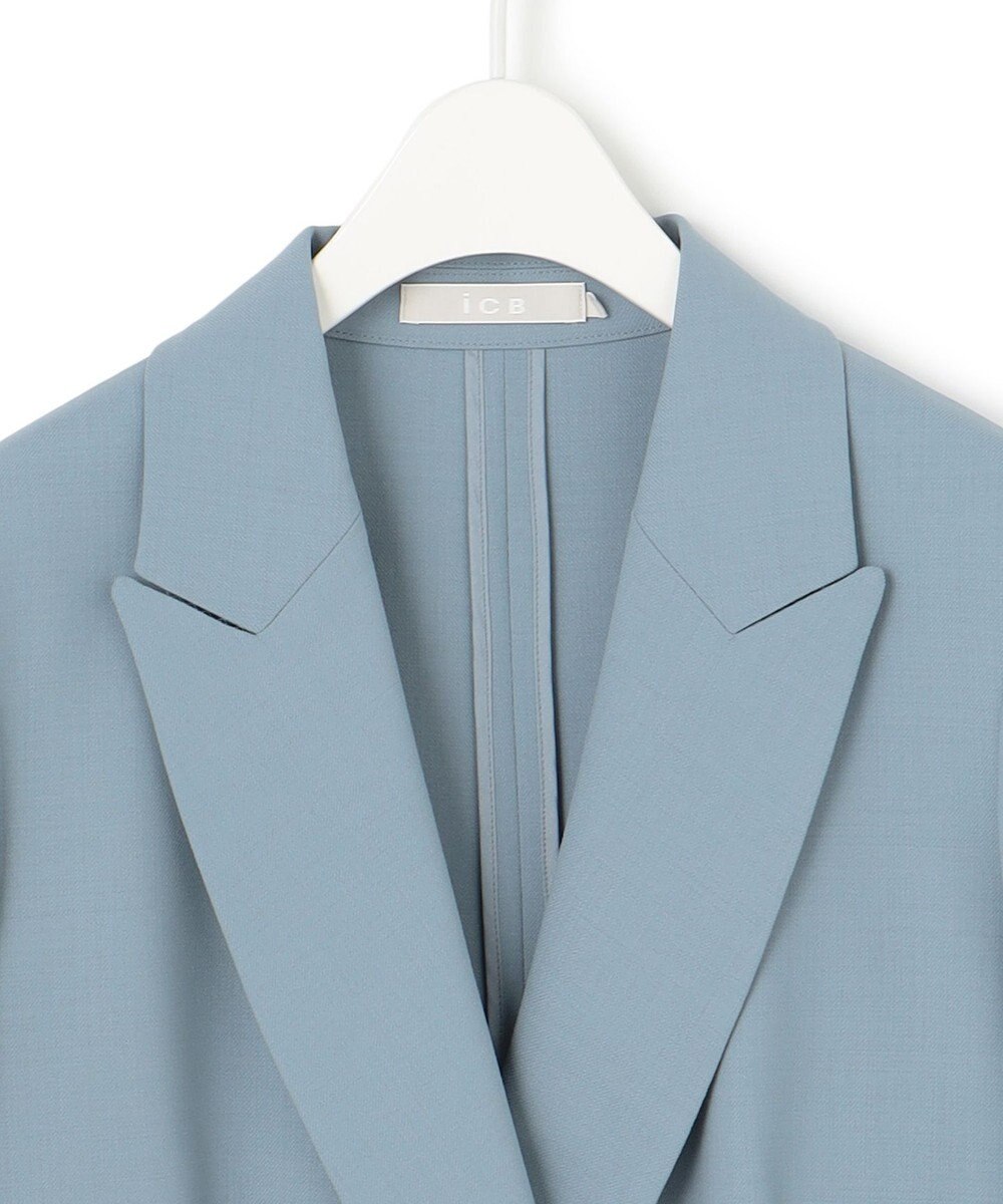 ICB L ウール2WAYストレッチ ダブルブレストジャケット 