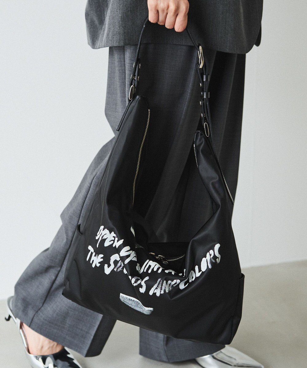 russet ステンシル風プリント ナイロン2WAYショルダーバッグ(SF-271) 