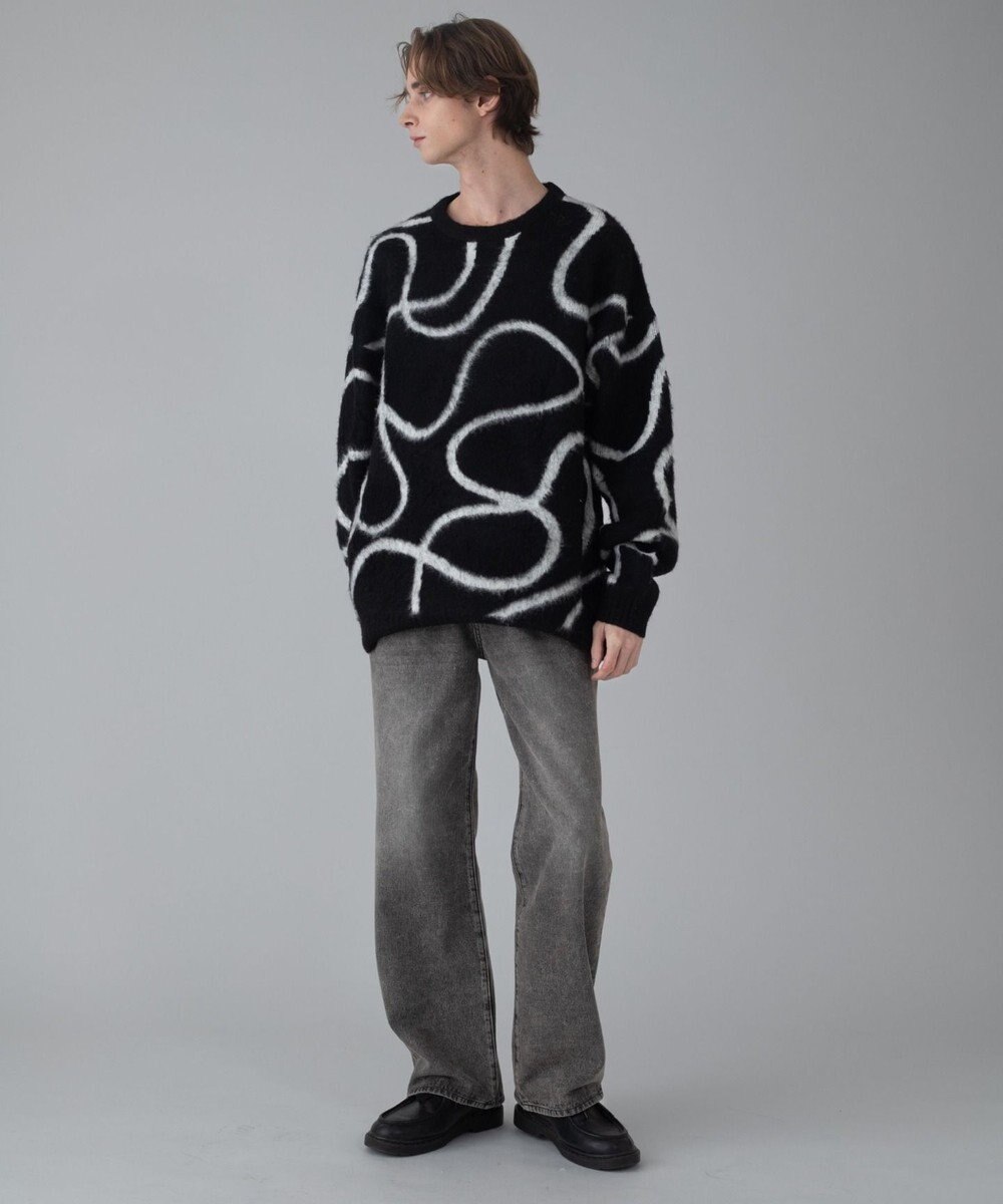 WEGO 【ユニセックス着用ITEM/MLサイズ展開】ファジーパターンプルオーバー 