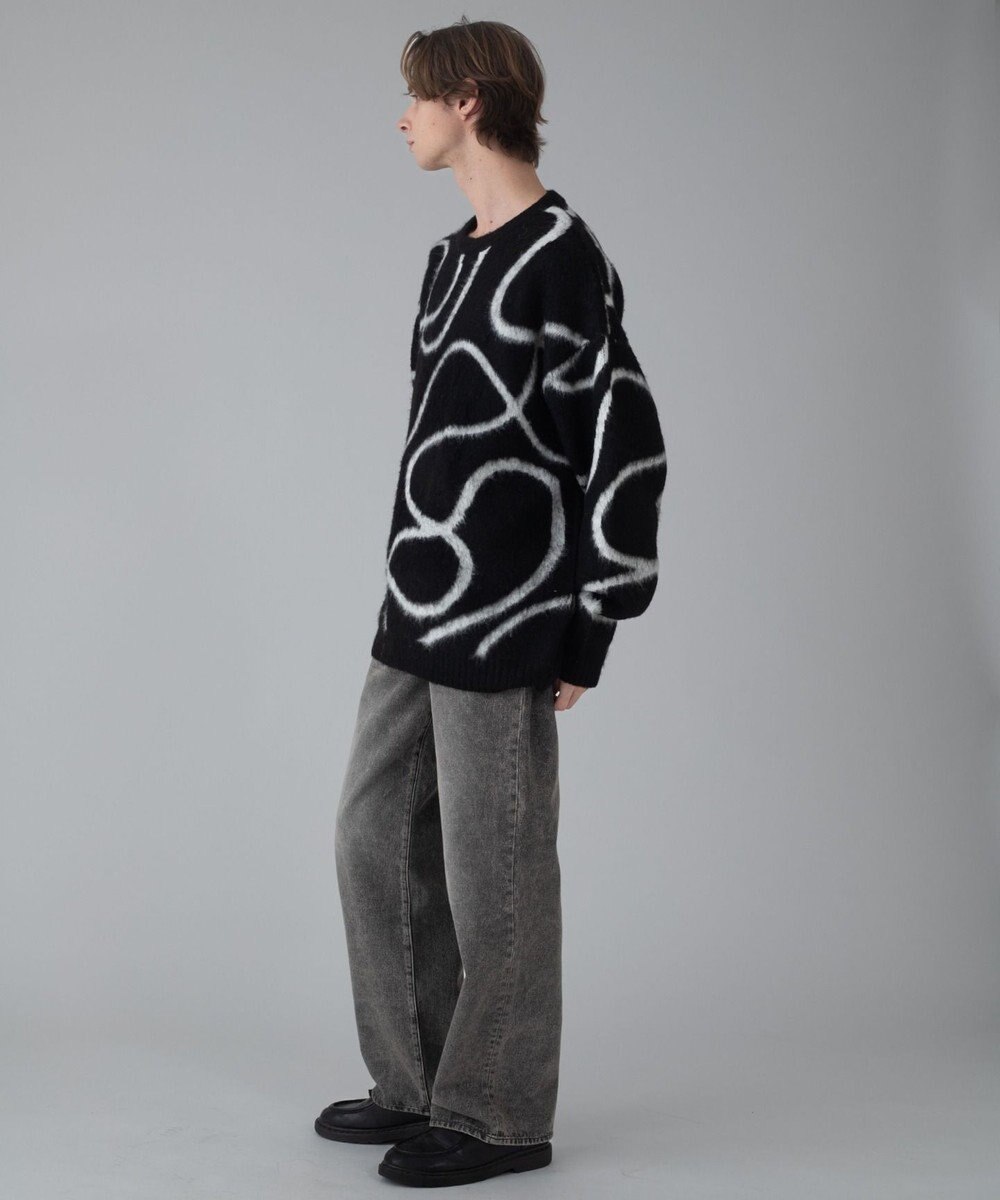 WEGO 【ユニセックス着用ITEM/MLサイズ展開】ファジーパターンプルオーバー 