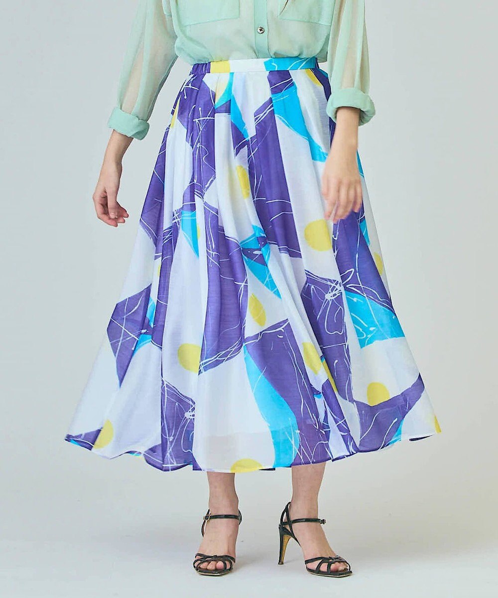 GRACE CONTINENTAL ペイントシアースカート 