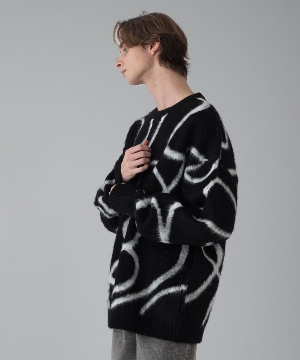 WEGO 【ユニセックス着用ITEM/MLサイズ展開】ファジーパターンプルオーバー 