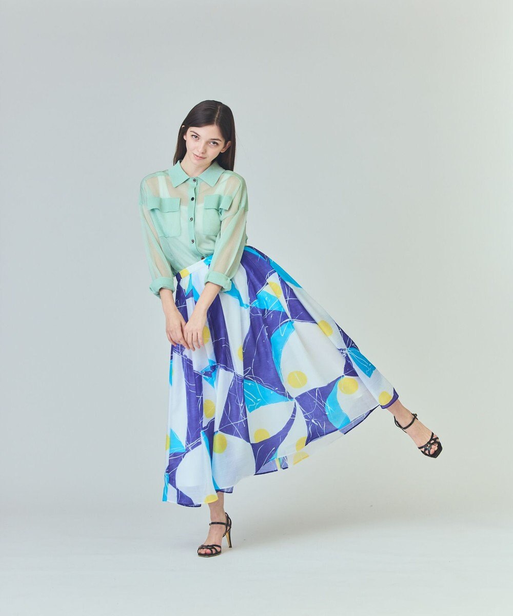 GRACE CONTINENTAL ペイントシアースカート 