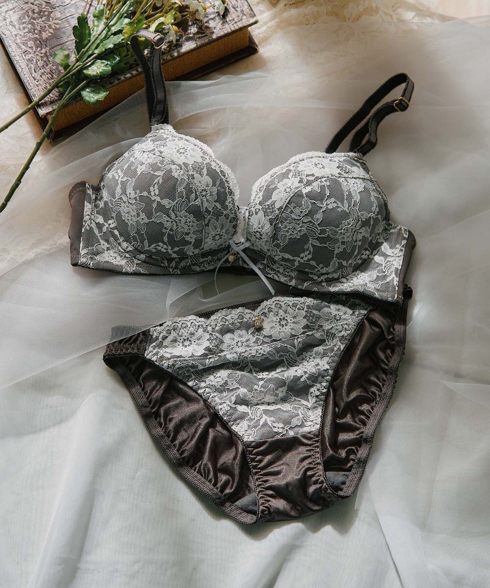 San-ai Resort（三愛水着楽園） 【northerly bra フィットシリーズ 脇胸すっきり】アミアゲレースアップ ブラジャー＆ショーツSet B～Fカップ 