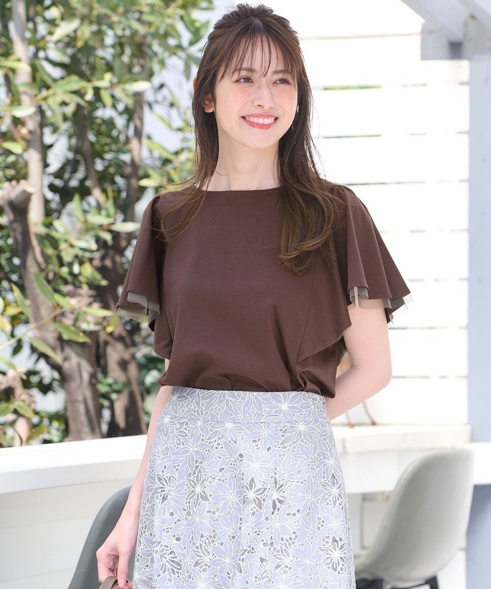 ANY SIS L 【接触冷感】360°好印象フリルスリーブ カットソー 