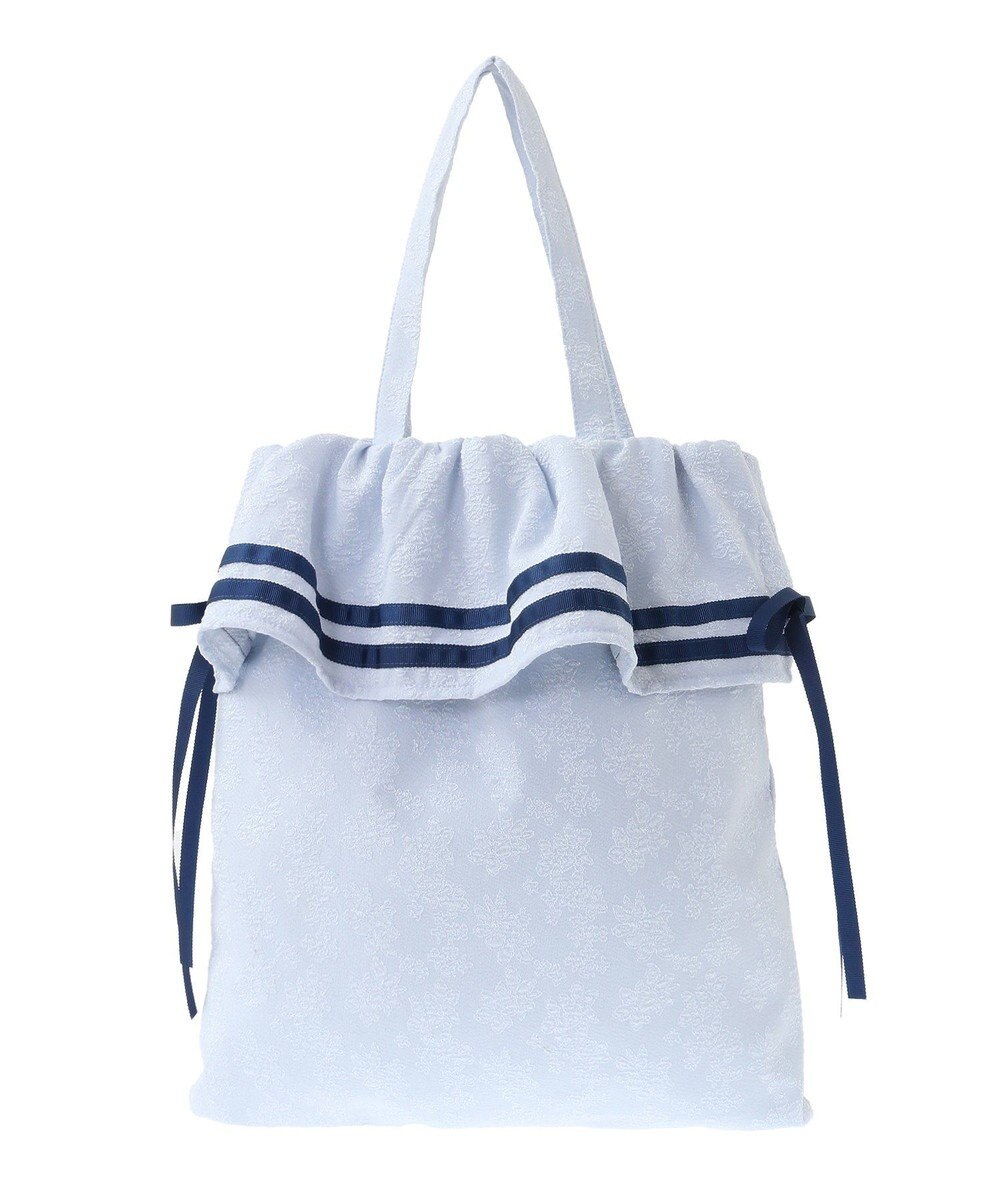 Maison de FLEUR ラインリボンジャカードトートバッグ 