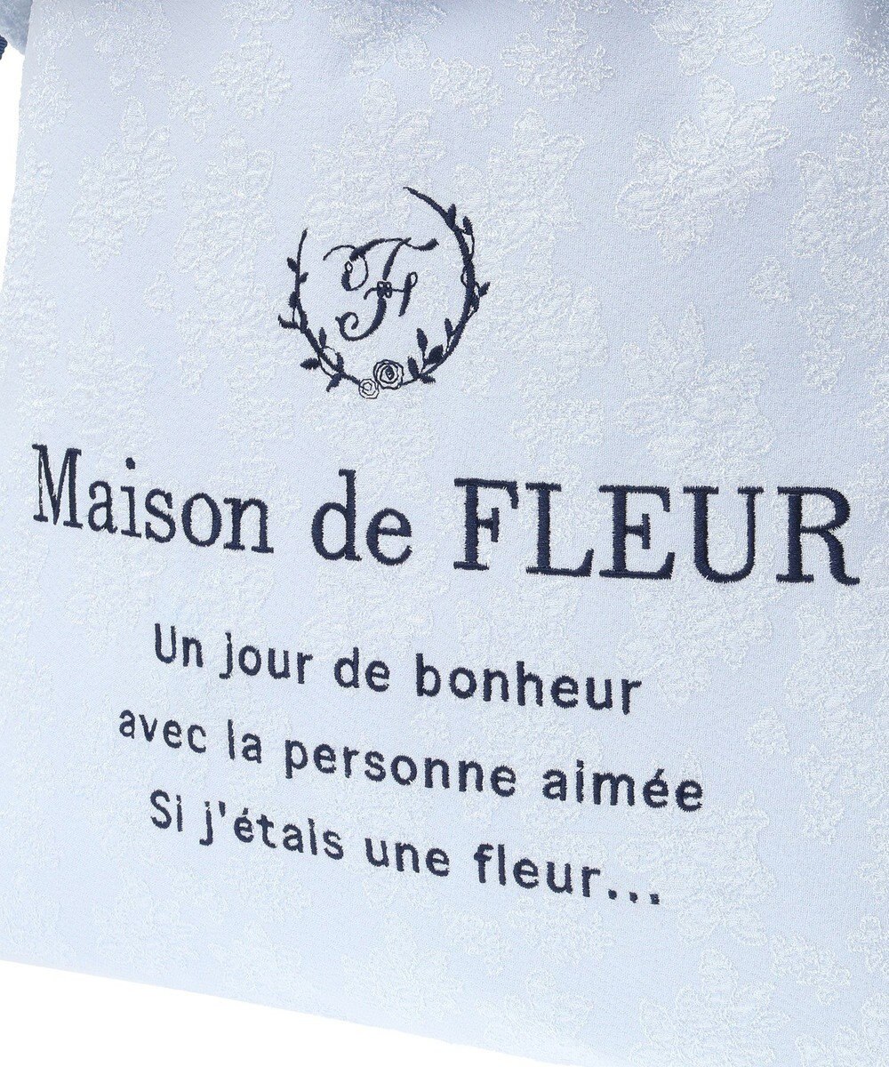 Maison de FLEUR ラインリボンジャカードトートバッグ 