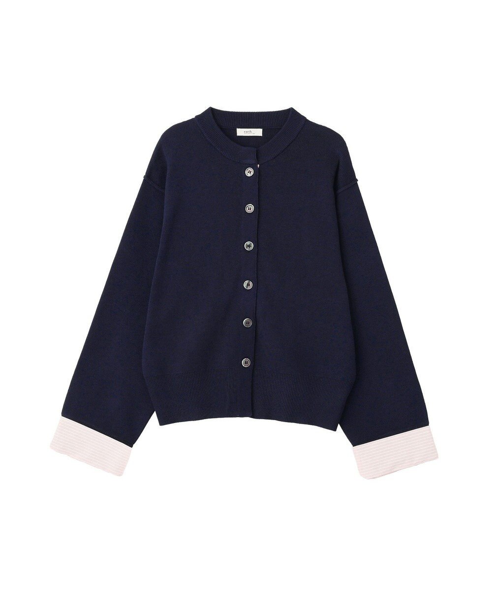 earth music&ecology フェイクレイヤードカーディガン 
