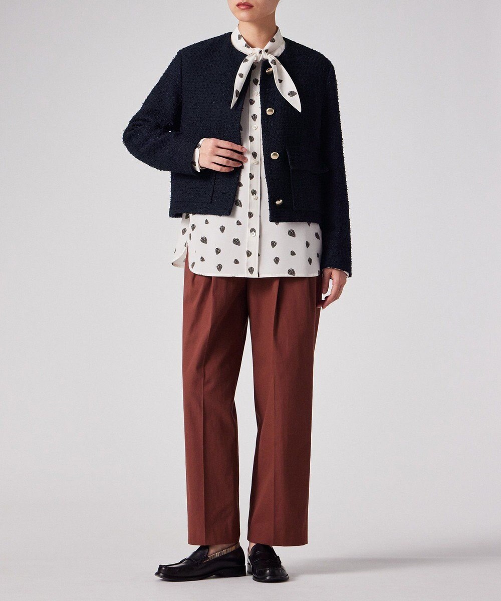 Paul Smith ツイード ノーカラー ジャケット 