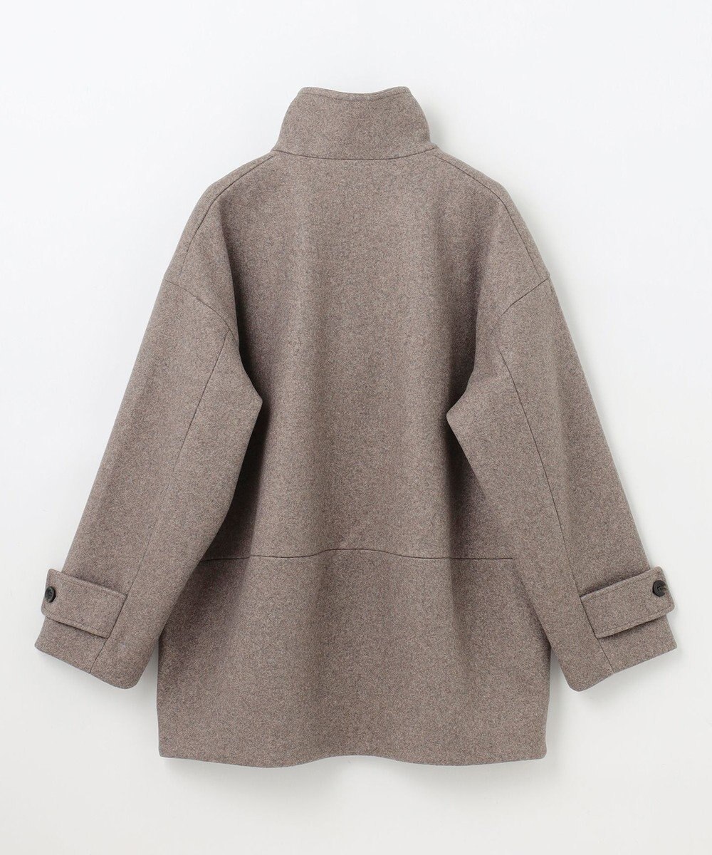 ANY スタンドカラーコクーンシルエットコート 