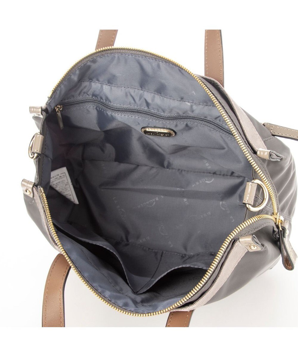 LA BAGAGERIE 【エコユース】ナイロン×型押しエナメル　2WAYミニトート 