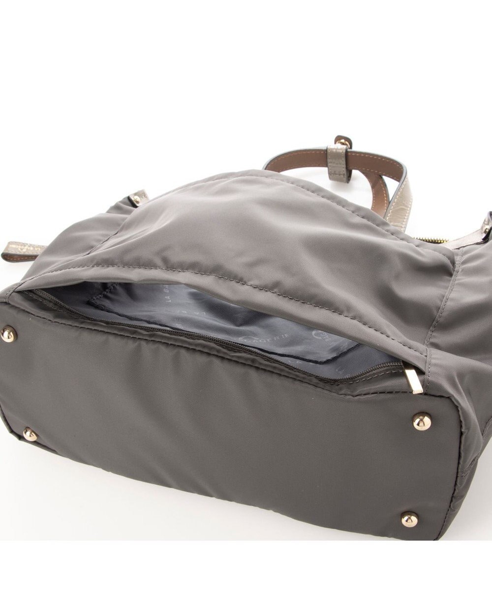 LA BAGAGERIE 【エコユース】ナイロン×型押しエナメル　2WAYミニトート 