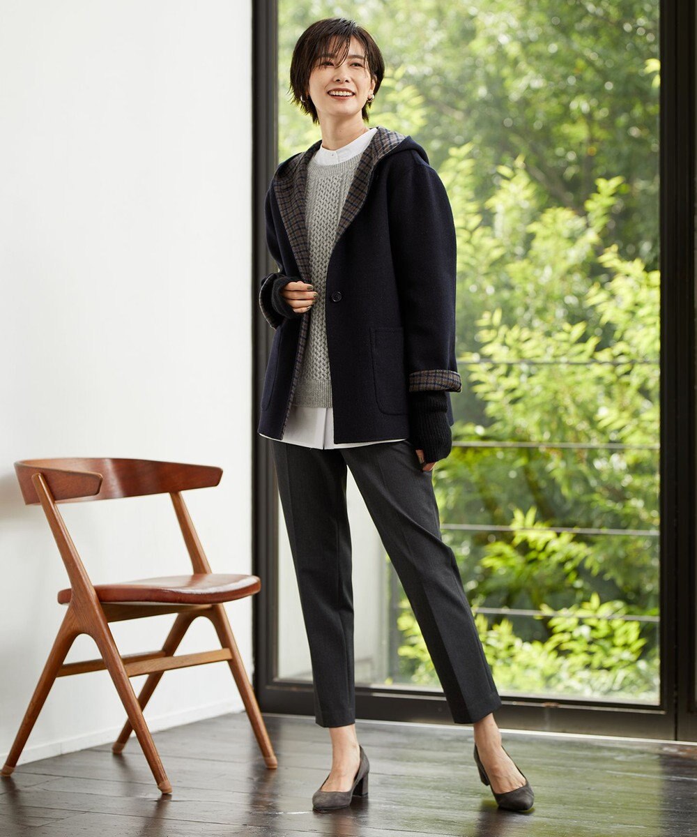 J.PRESS LADIES 【洗える】アラン ニットベスト 