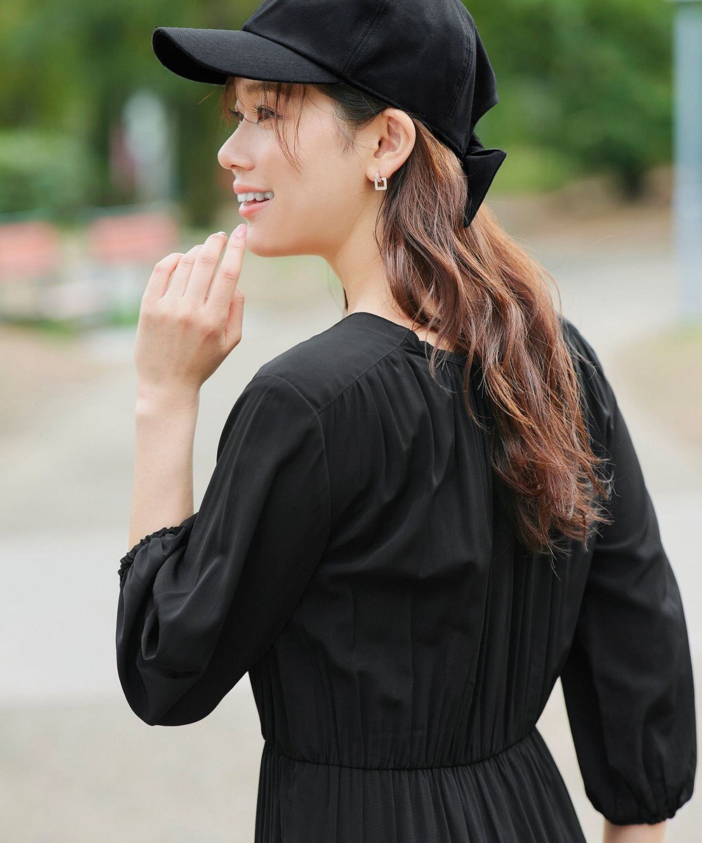 Tiaclasse 【2WAY・洗える】パフスリーブティアードマキシワンピース 