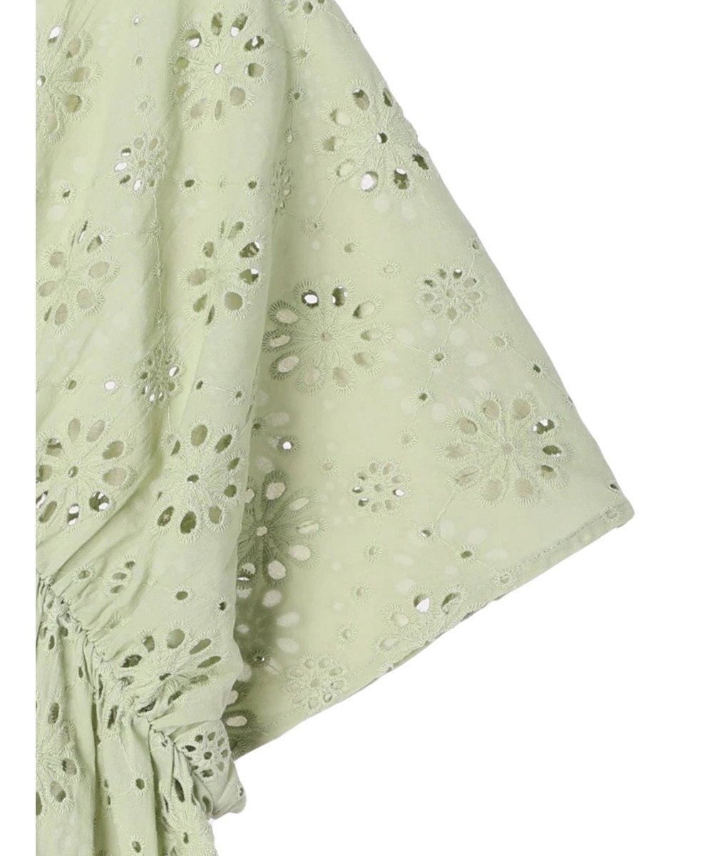 earth music&ecology コットンレースＶネックブラウス 