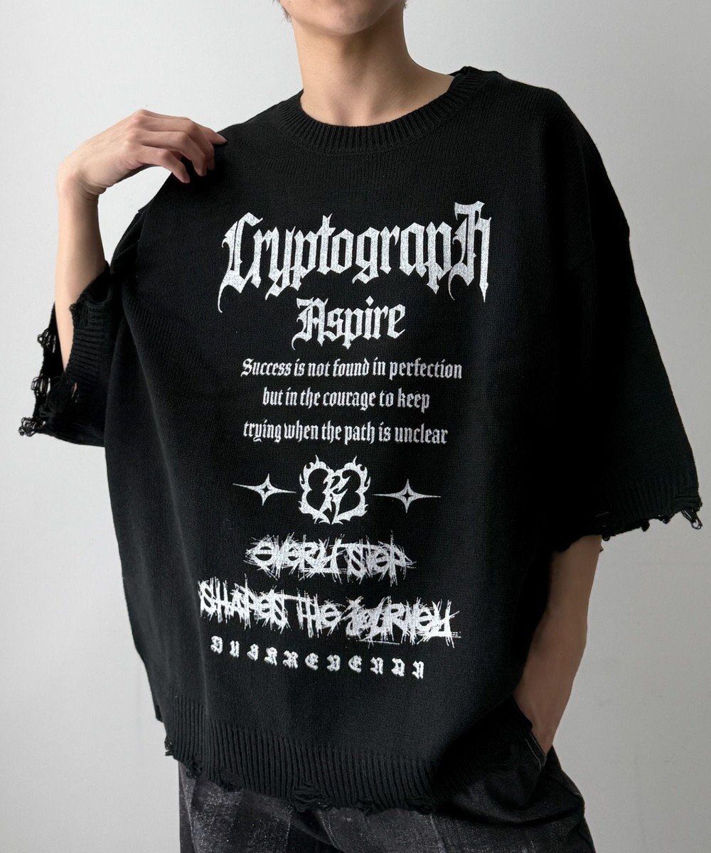 WEGO ダメージボーダーニットプルオーバー(SS) 