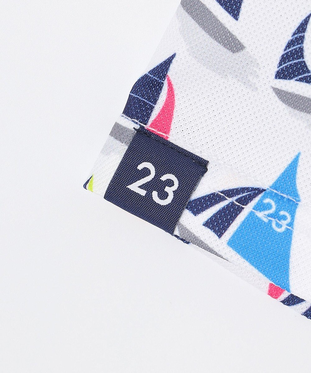 23区GOLF 【MEN/キングサイズ】【吸水速乾・UVケア】マルチヨットプリント 半袖ポロシャツ 