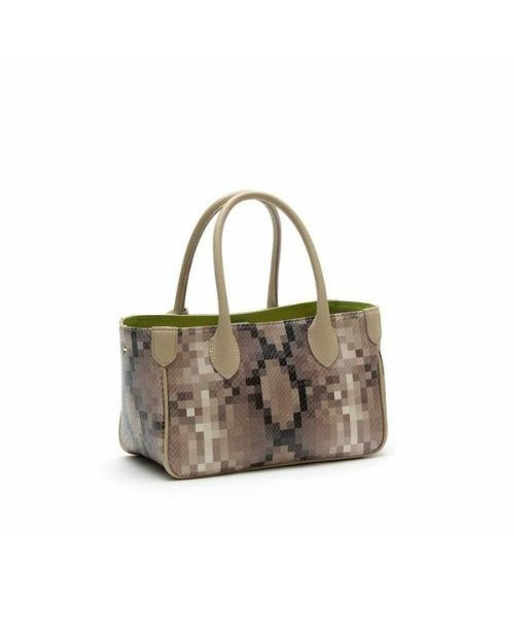 A.D.M.J. 【牛革】スネーク型押し/ミニトート(ショルダーストラップ付) 