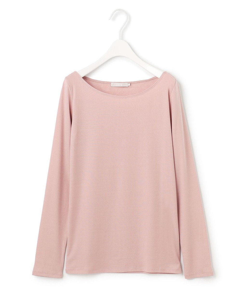 ICB L 【洗える】リヨセルカシミヤスムース ボートネックカットソー 