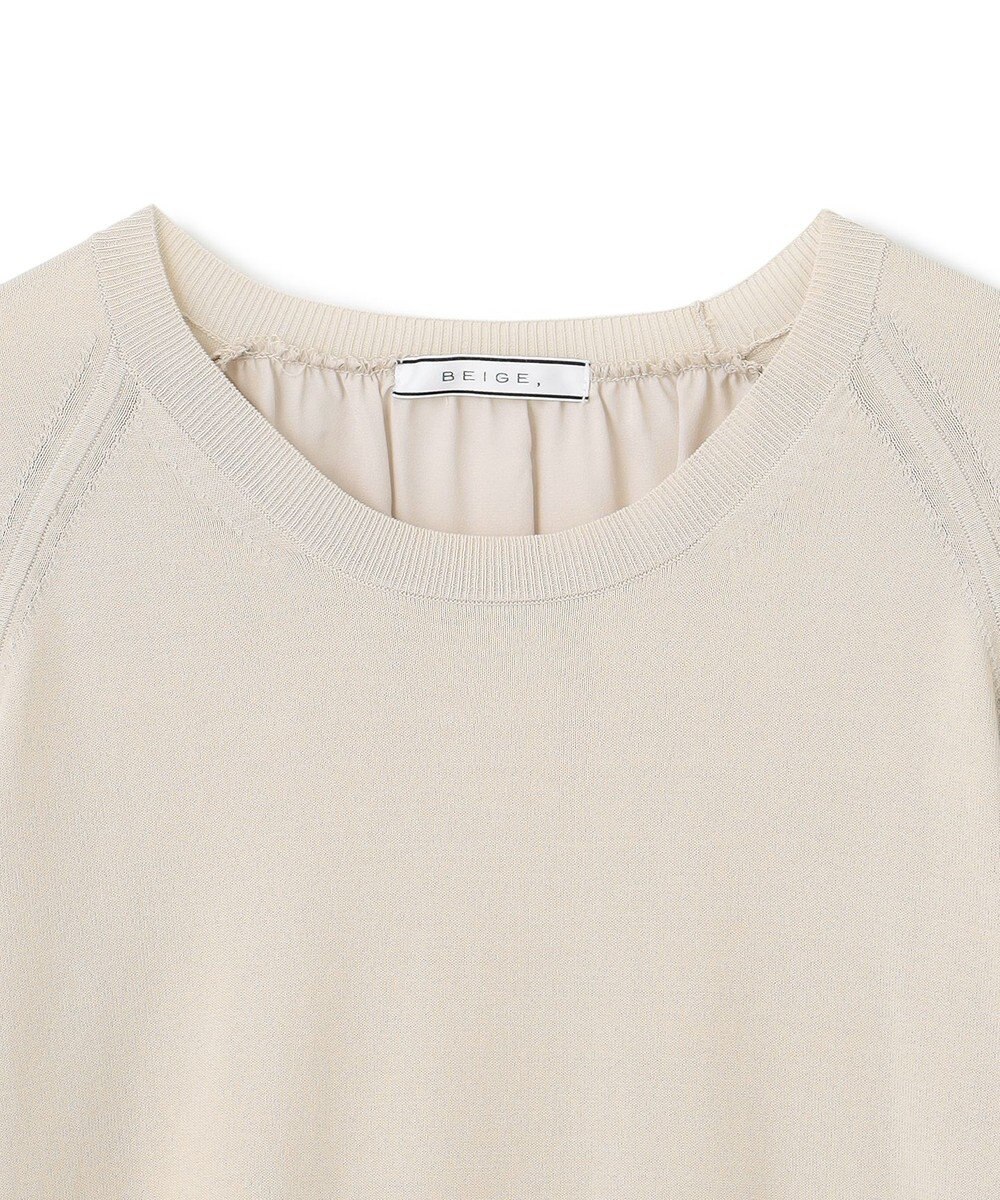 BEIGE， 【WEB限定・洗える】LECERF / ドッキングニットトップス 