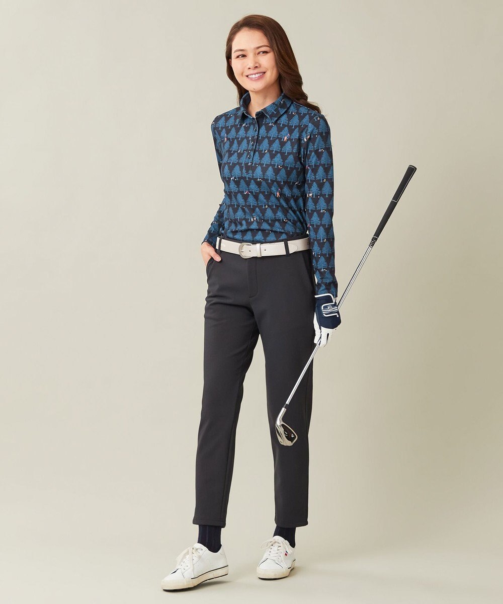 23区GOLF 冬の暖かボトム【WOMEN】ボンディング テーパードパンツ 
