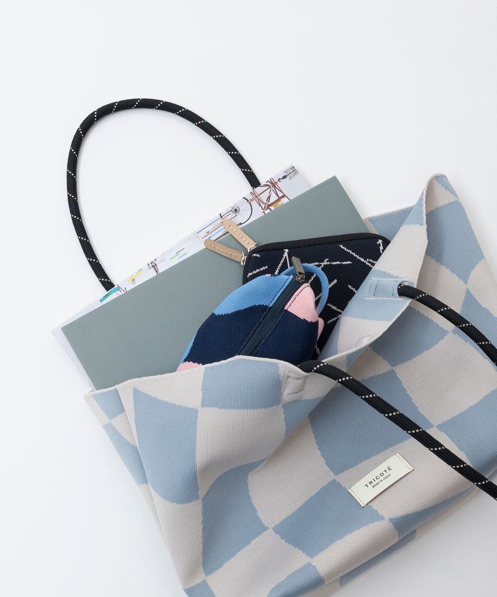 TRICOTE 【軽くて丈夫】FLOW ブロックチェック バッグ 