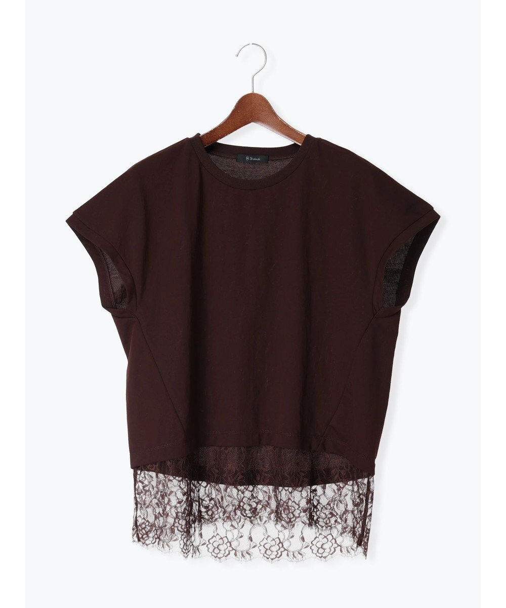 Te chichi 【接触冷感/マシンウォッシャブル】レースヘムTシャツ《2026 SUMMER LOOK item》 