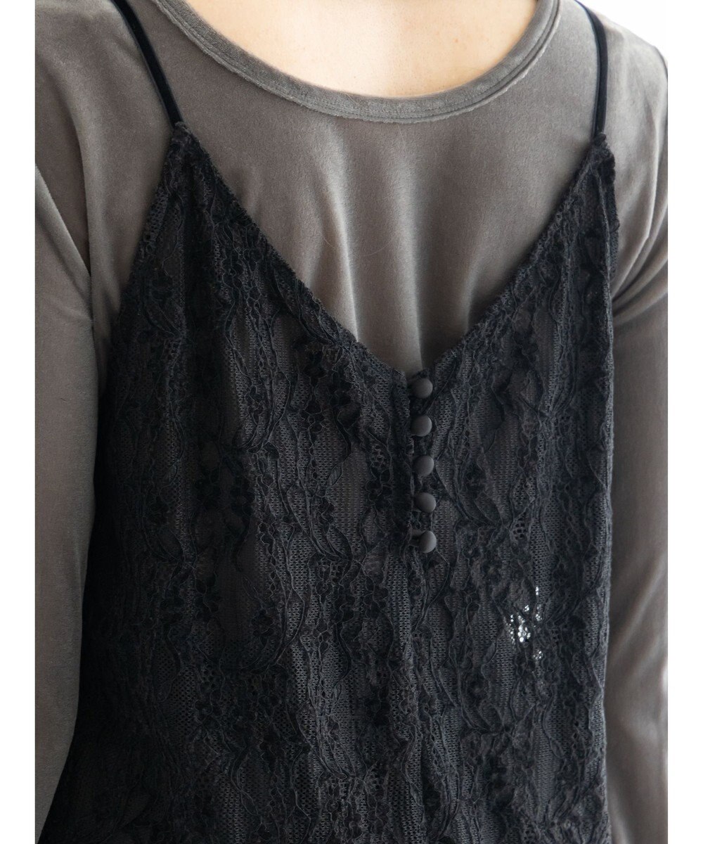 Te chichi 起毛レース前後2WAYキャミブラウス 