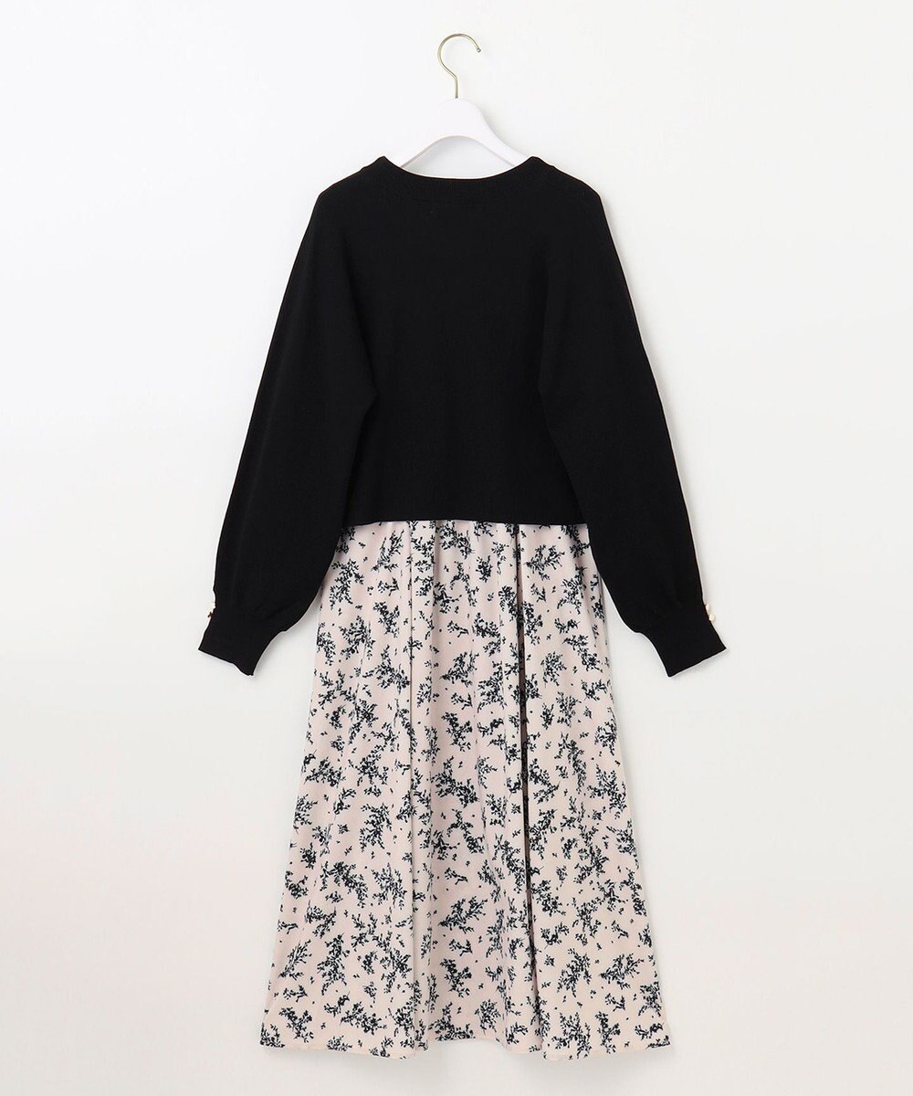ANY SIS 【美人百花10月号掲載】ドルマンニット×プリントワンピース セット 