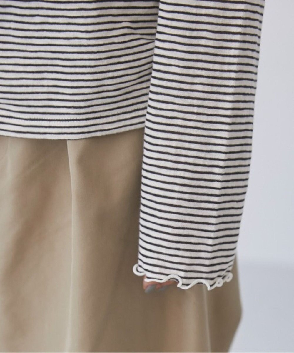 WEGO 【ANGIE VINTAGE】シアーボーダーバックオープントップス 