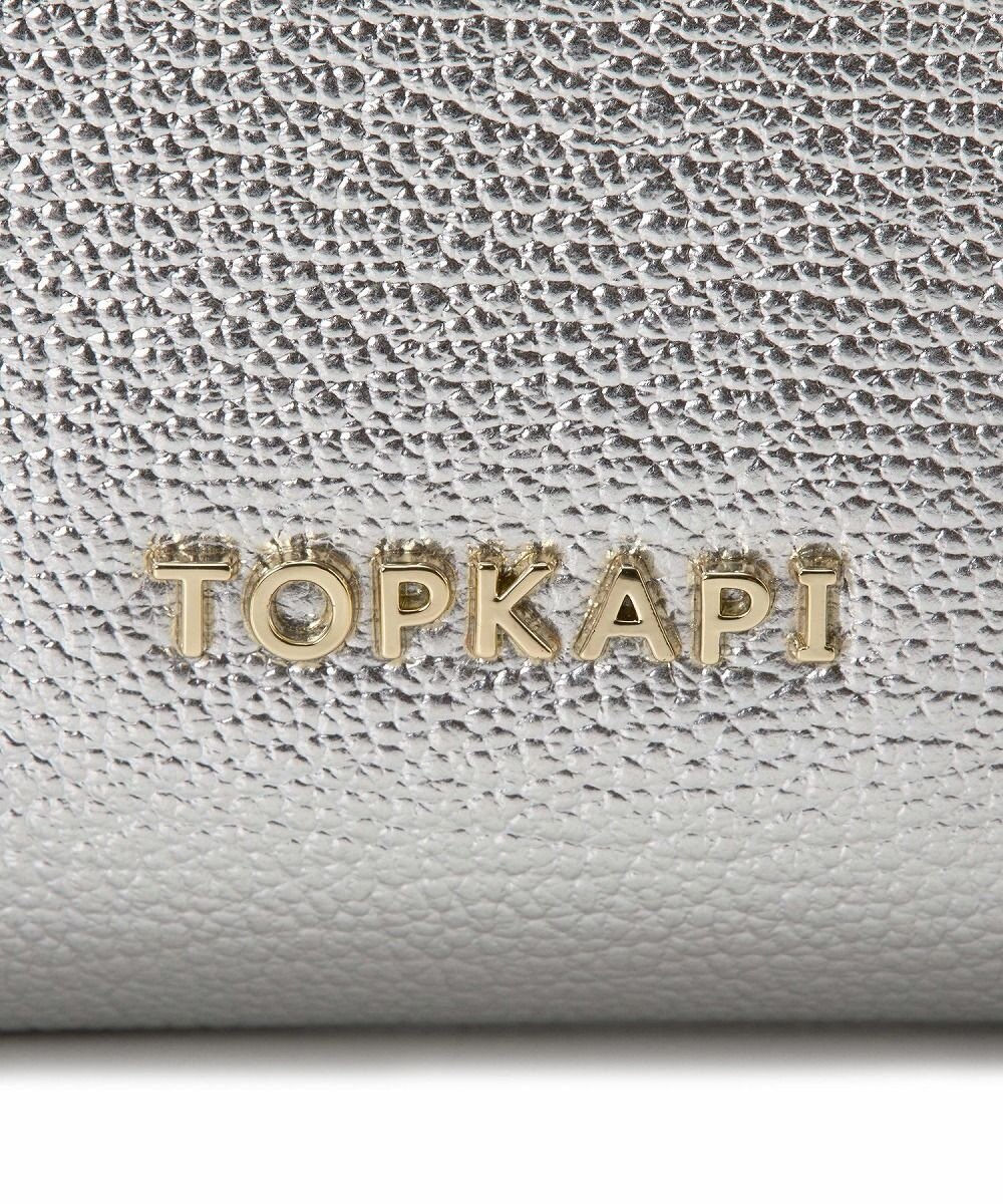 TOPKAPI 【TOPKAPI】シュリンクレザー パール がま口 二つ折り 財布 