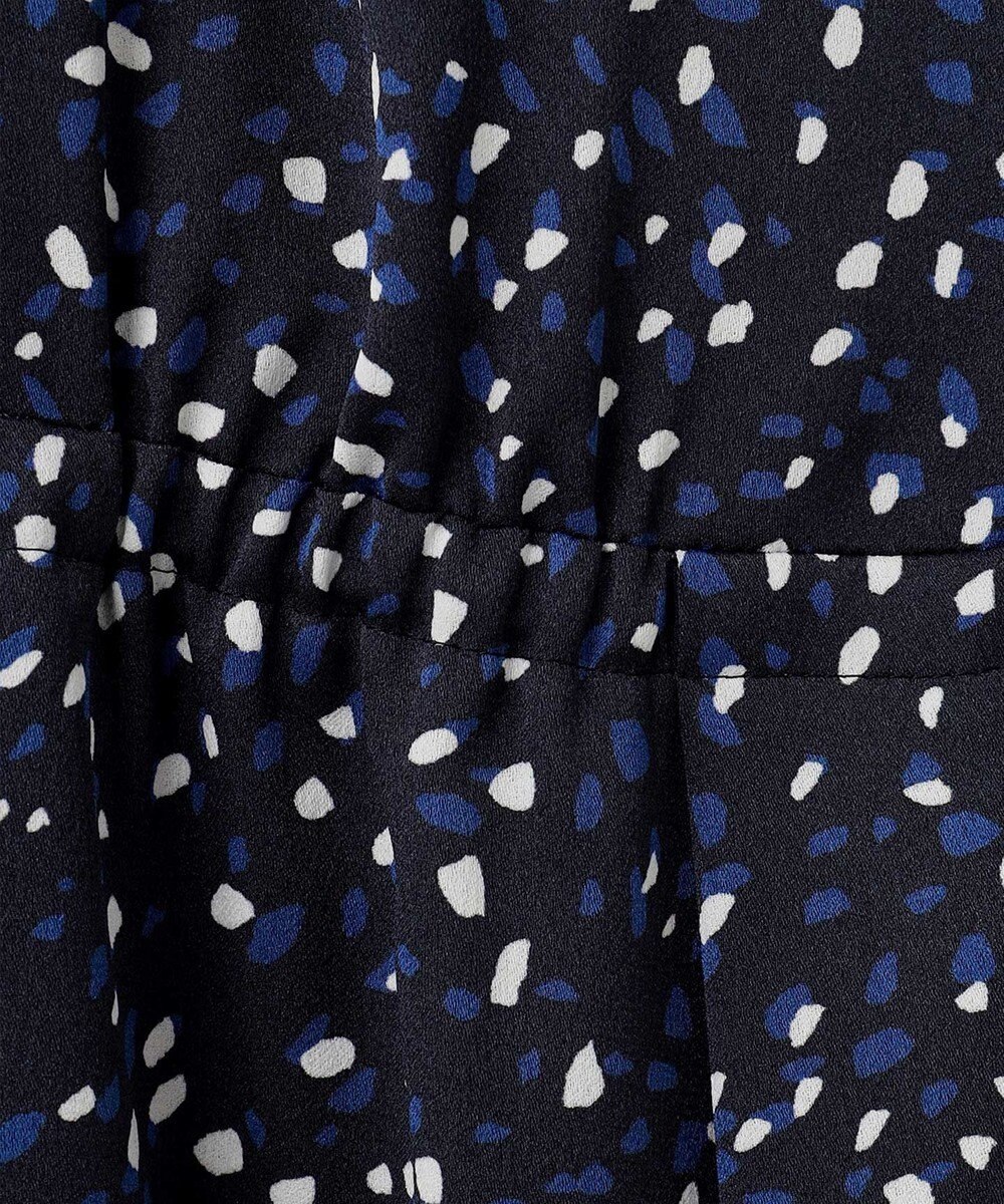 自由区 【XSサイズ～/洗える】フローイングドットプリント ワンピース 