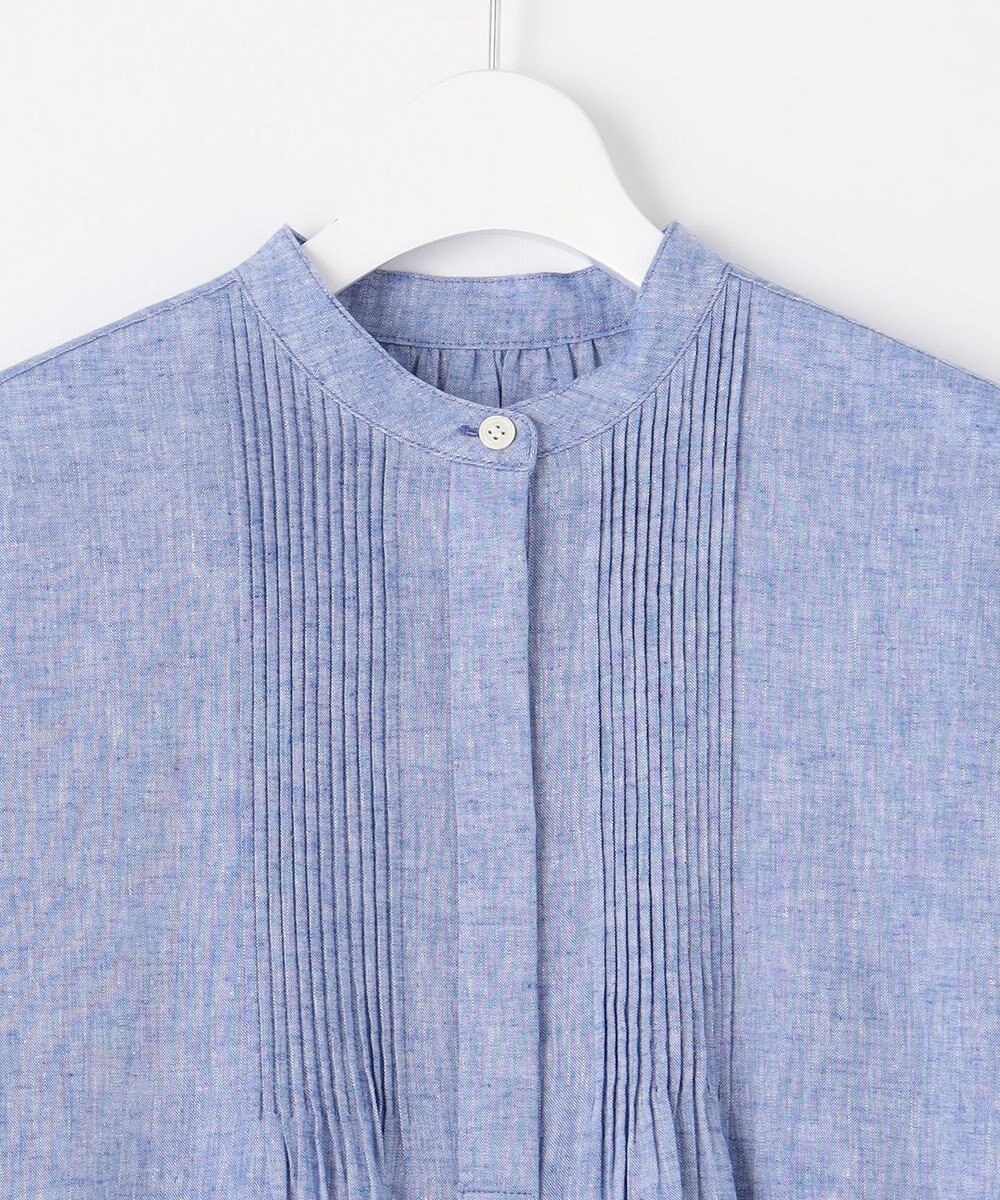 23区 S 【SLOW/洗える】リネンコットン シャツワンピース 