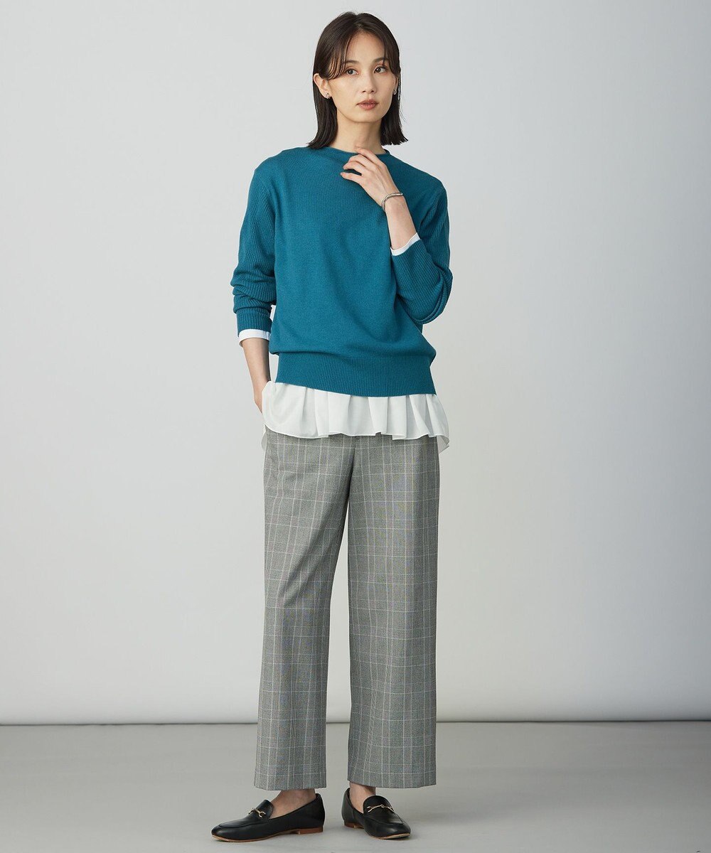 J.PRESS LADIES L 【WEB限定カラーあり】レイヤードジャージー フレア カットソー 