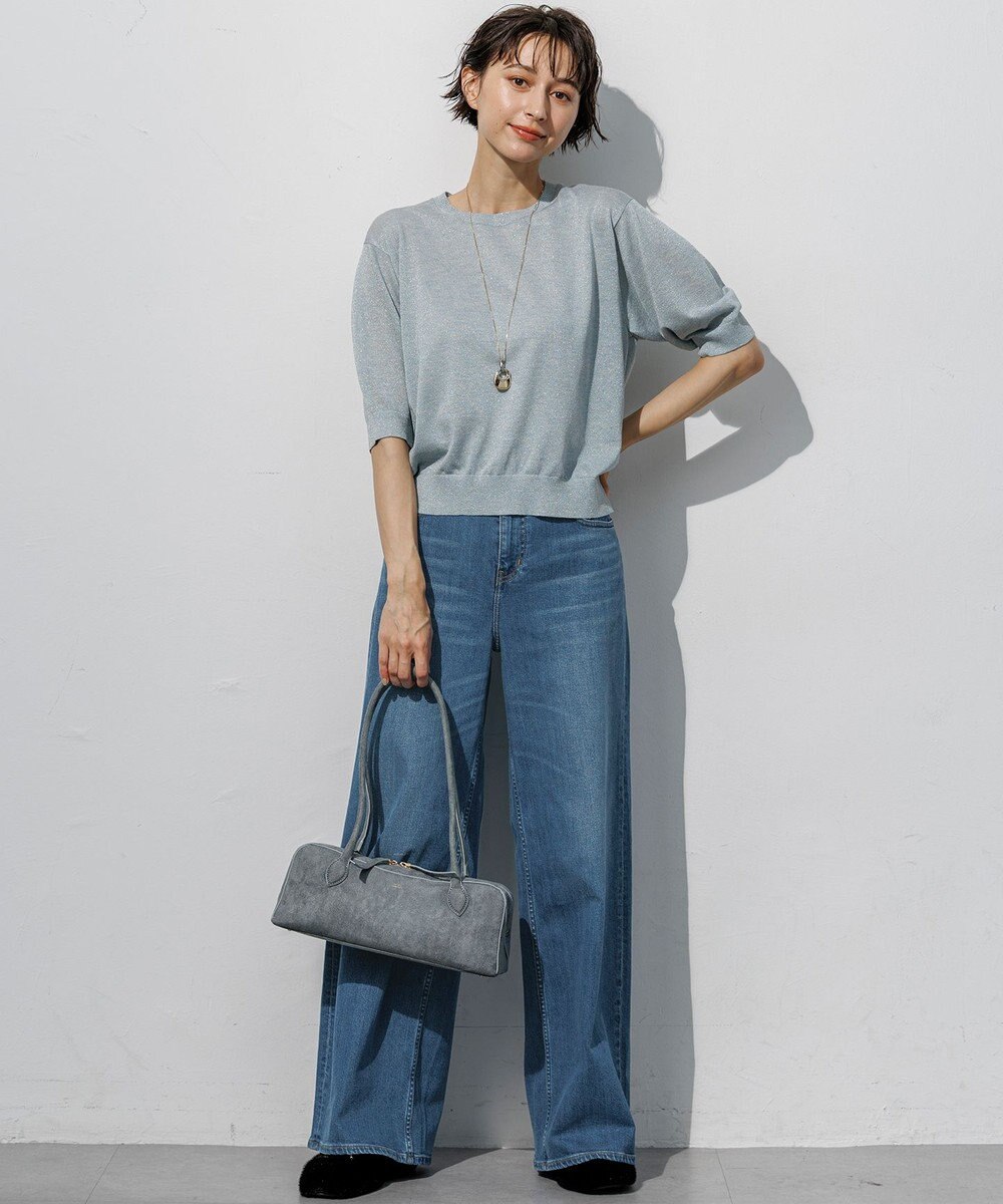 23区 【先行予約】オータムメタリック パフスリーブ ニット Tシャツ 