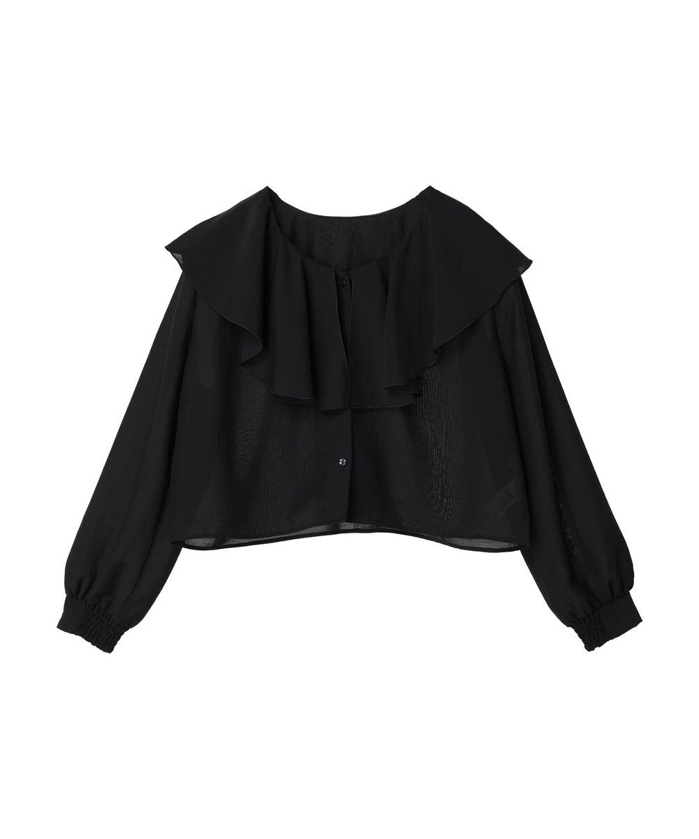 earth music&ecology ラッフルショートブラウス 