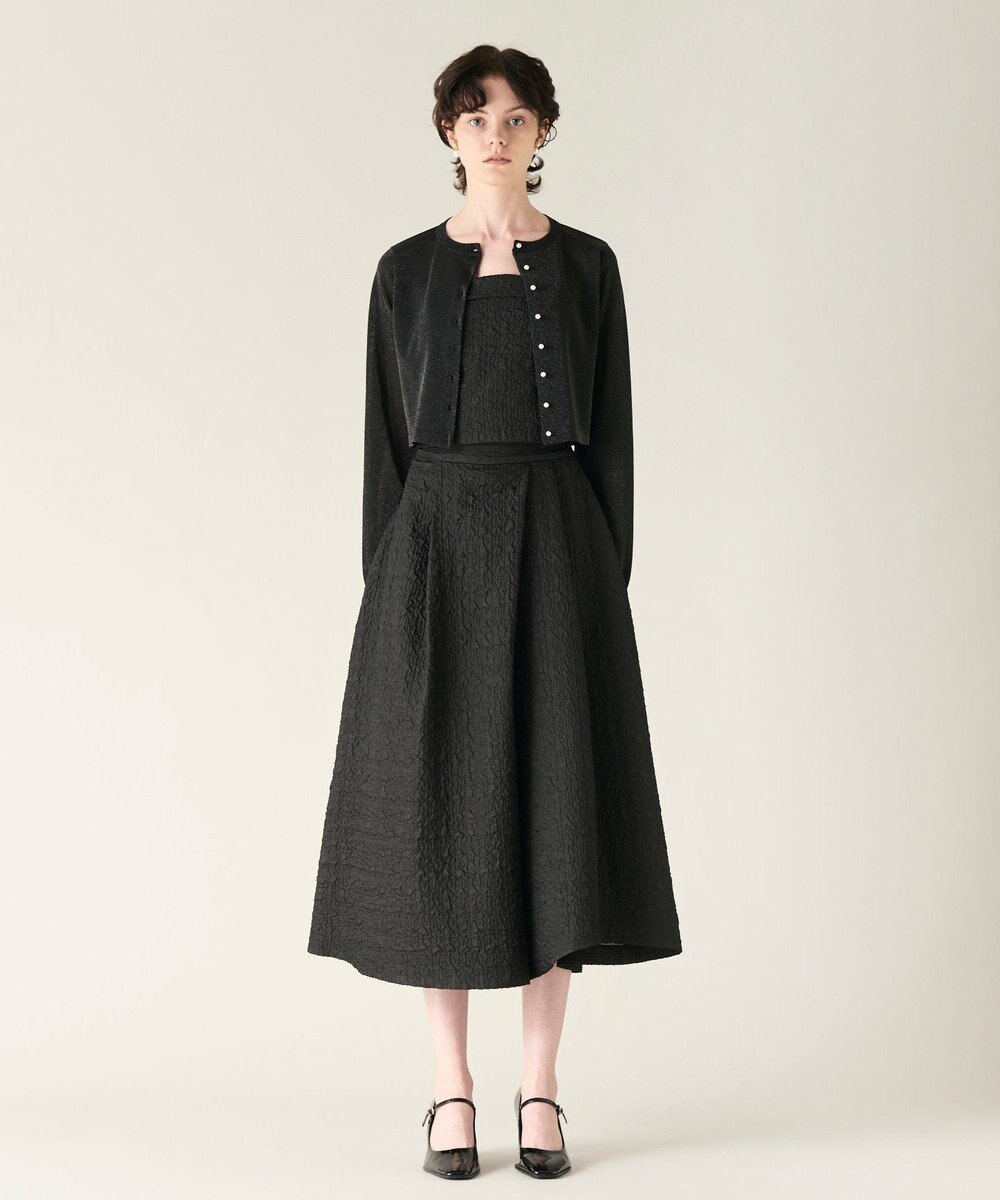 GRACE CONTINENTAL ラメシアーショートニットカーディガン 