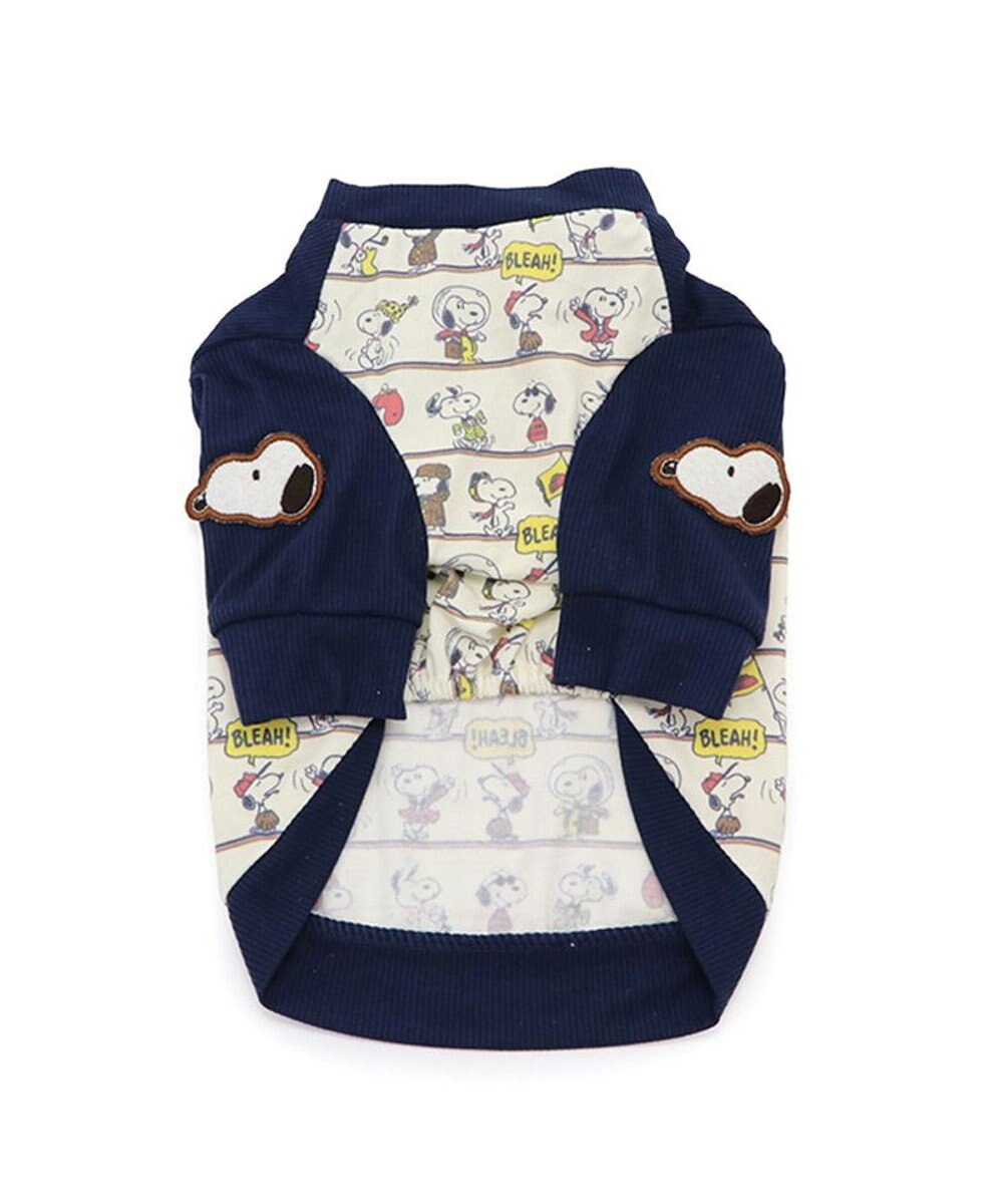 PET PARADISE スヌーピー パッチ付き 長袖 Tシャツ 《 ネイビー》【小型犬】 