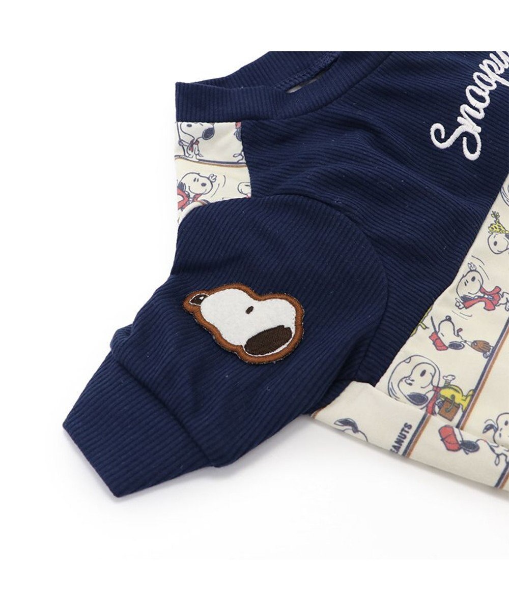 PET PARADISE スヌーピー パッチ付き 長袖 Tシャツ 《 ネイビー》【小型犬】 