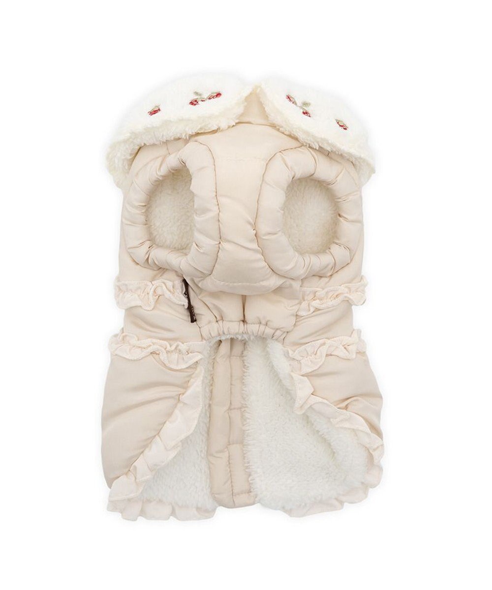 PET PARADISE ペットパラダイス 遠赤外線 苺襟付き 綿入れ ベスト  小型犬 