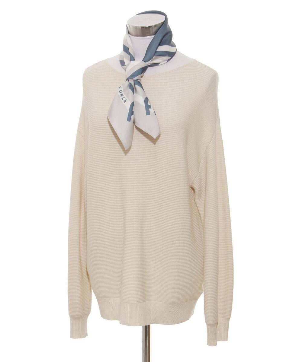 MOONBAT 【美人百花4月号掲載/シルク100%】フルラ (FURLA) スクエア柄 シルクプリントスカーフ 65cm×65cm 