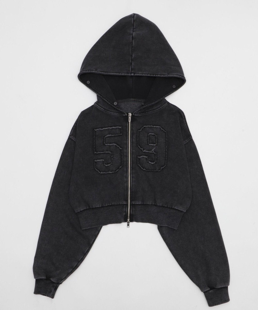 WEGO ファーフードショートZIPパーカー 