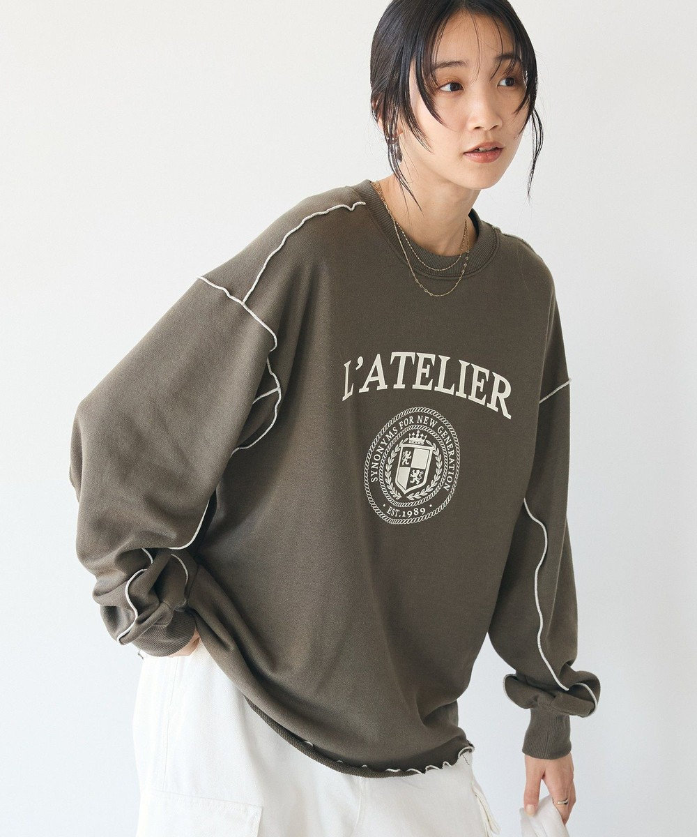 CRAFT STANDARD BOUTIQUE 配色ロゴメロープルオーバー 