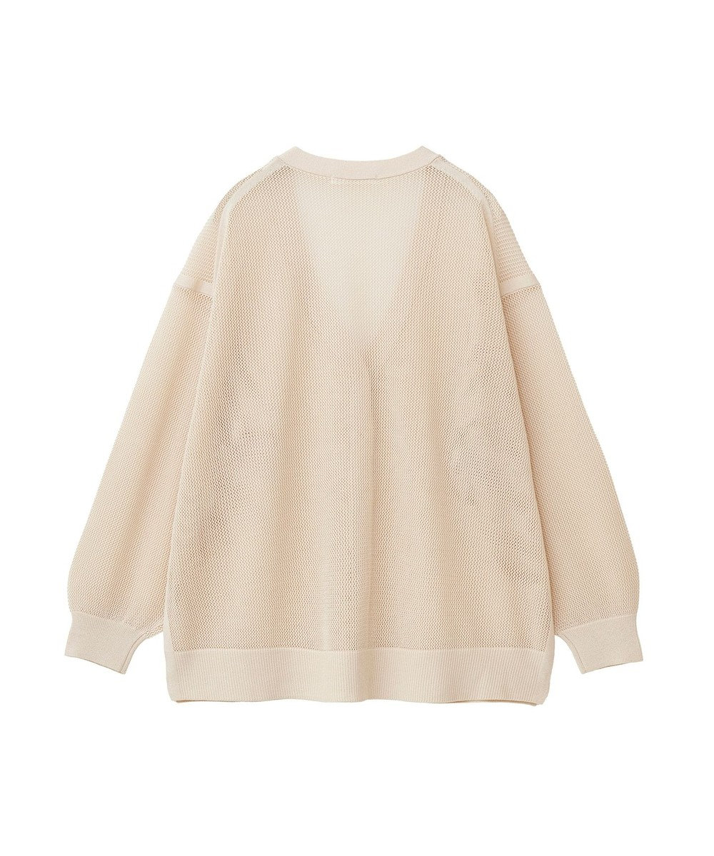 Green Parks メッシュミディ丈ニットカーディガン 