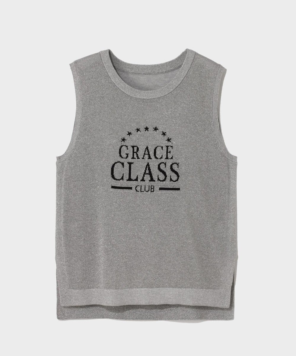 GRACE CONTINENTAL ラメジャガードノースリーブ 